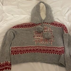 Cropped winter hoodie